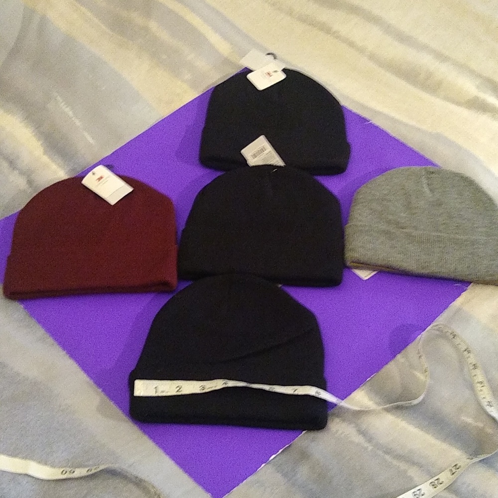 5x double layer West loop beenies